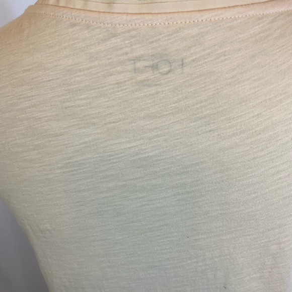 Ann Taylor Loft lightweight Ruffle neckline Peach - Picture 9 of 12